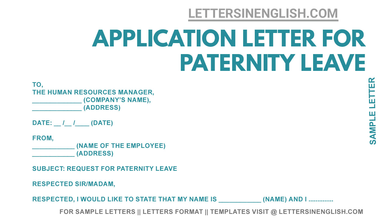  Paternity Leave Request Letter Sample Application Letter For 