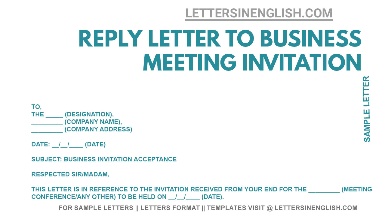 Sample Letter Accepting Invitation To A Conference | Onvacationswall.com