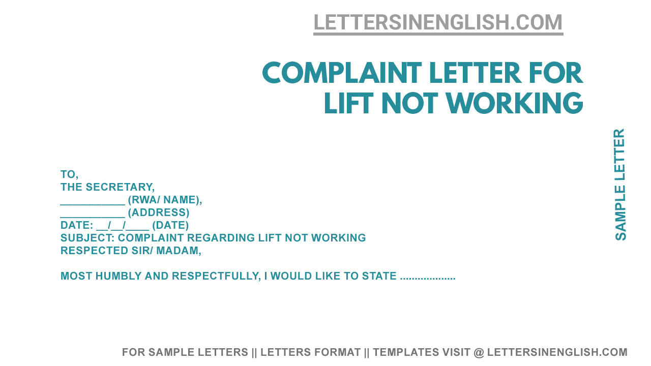 complaint-letter-for-lift-not-working-sample-complaint-letter