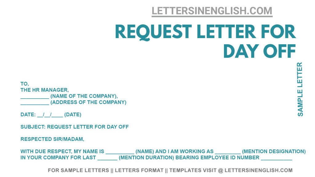 Request Letter for Change of Working Days - Sample Letter of Request ...