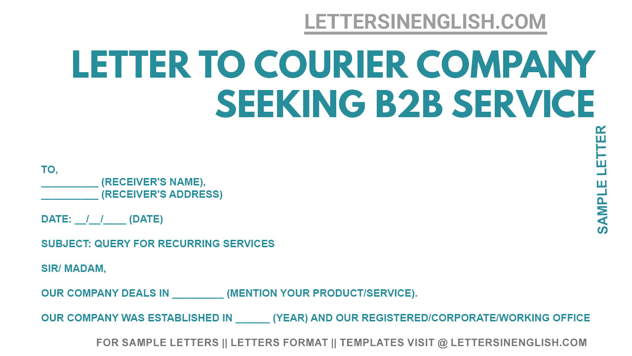 how to write an application letter to a courier company