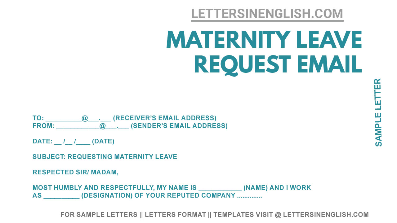 Sample Maternity Leave Request Email Sample Email Template Requesting 