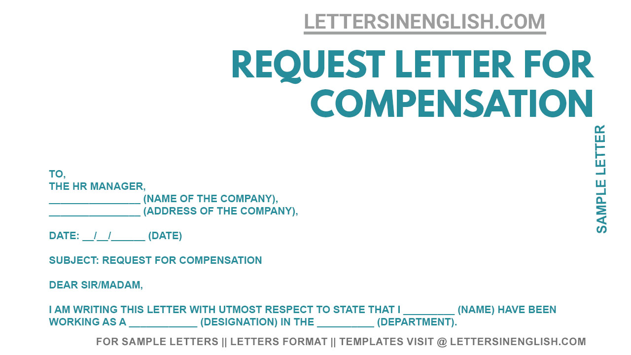 Request Letter for Compensation Sample Request Letter for