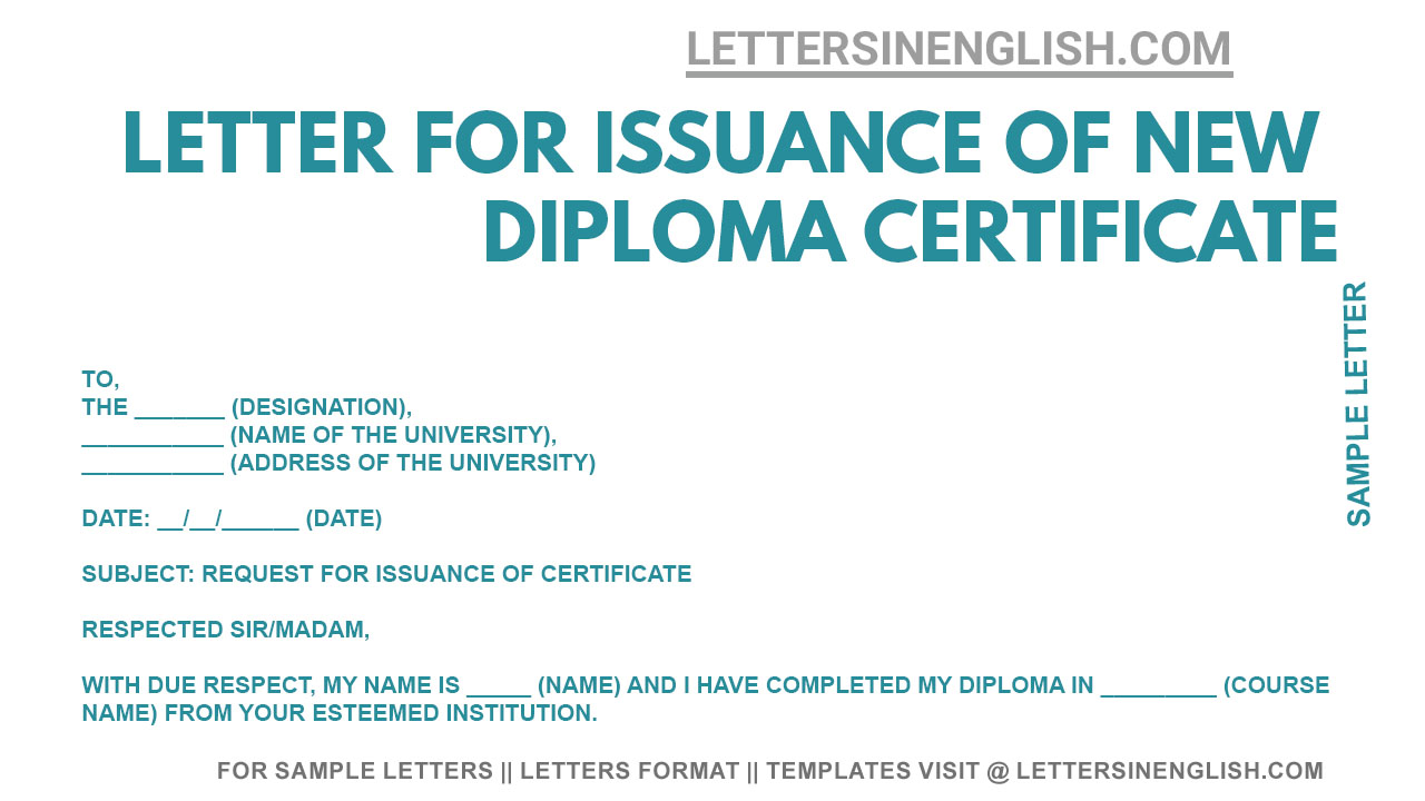 Request Letter For Diploma Replacement Sample Request Letter For 