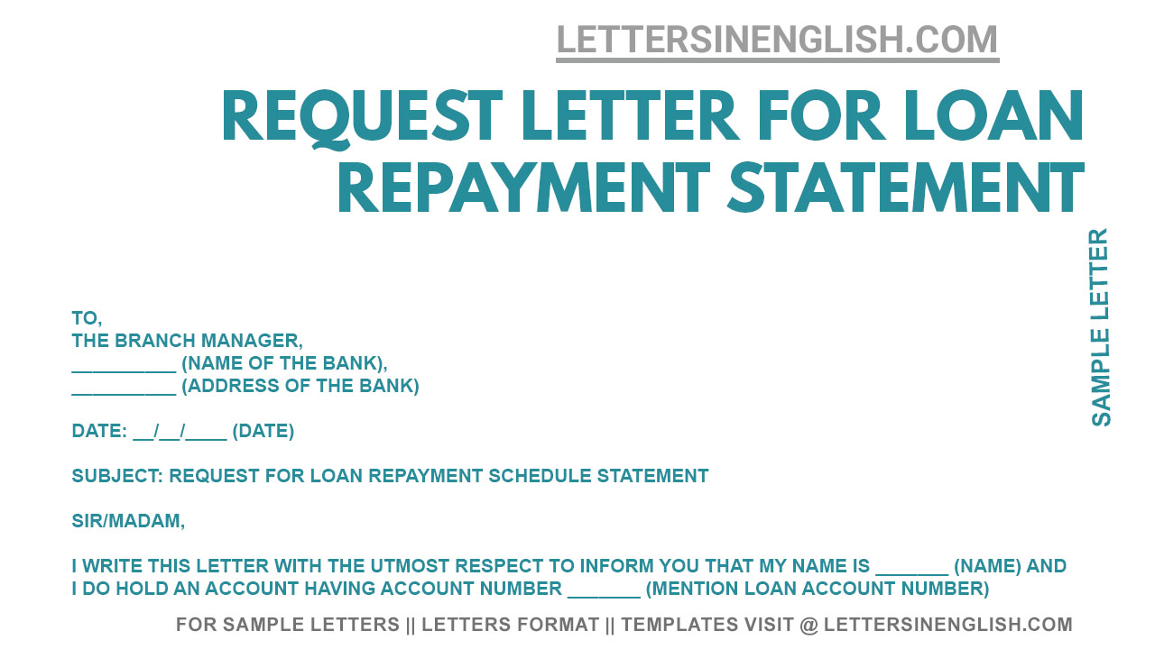 Request Letter To Company For Personal Loan Letters In English