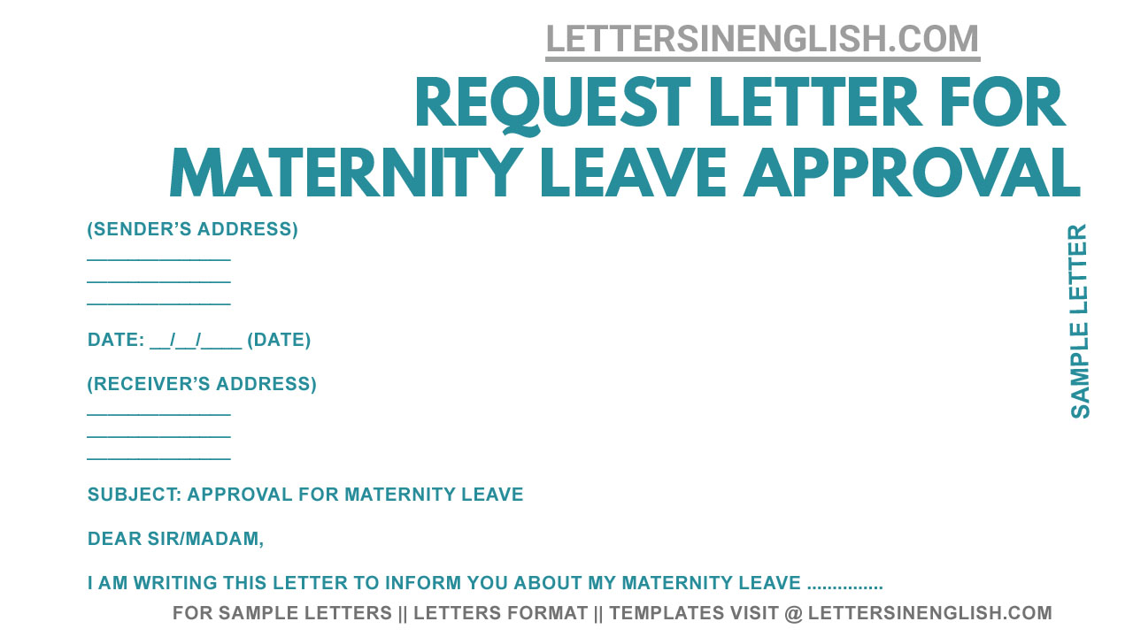 Request Letter For Maternity Leave Approval Sample Letter Regarding 7629