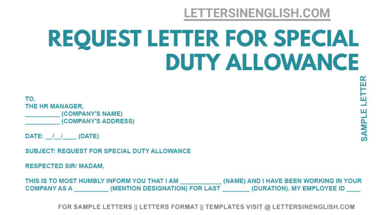 Request Letter for Duty Shift Change - Sample Letter of Request for ...