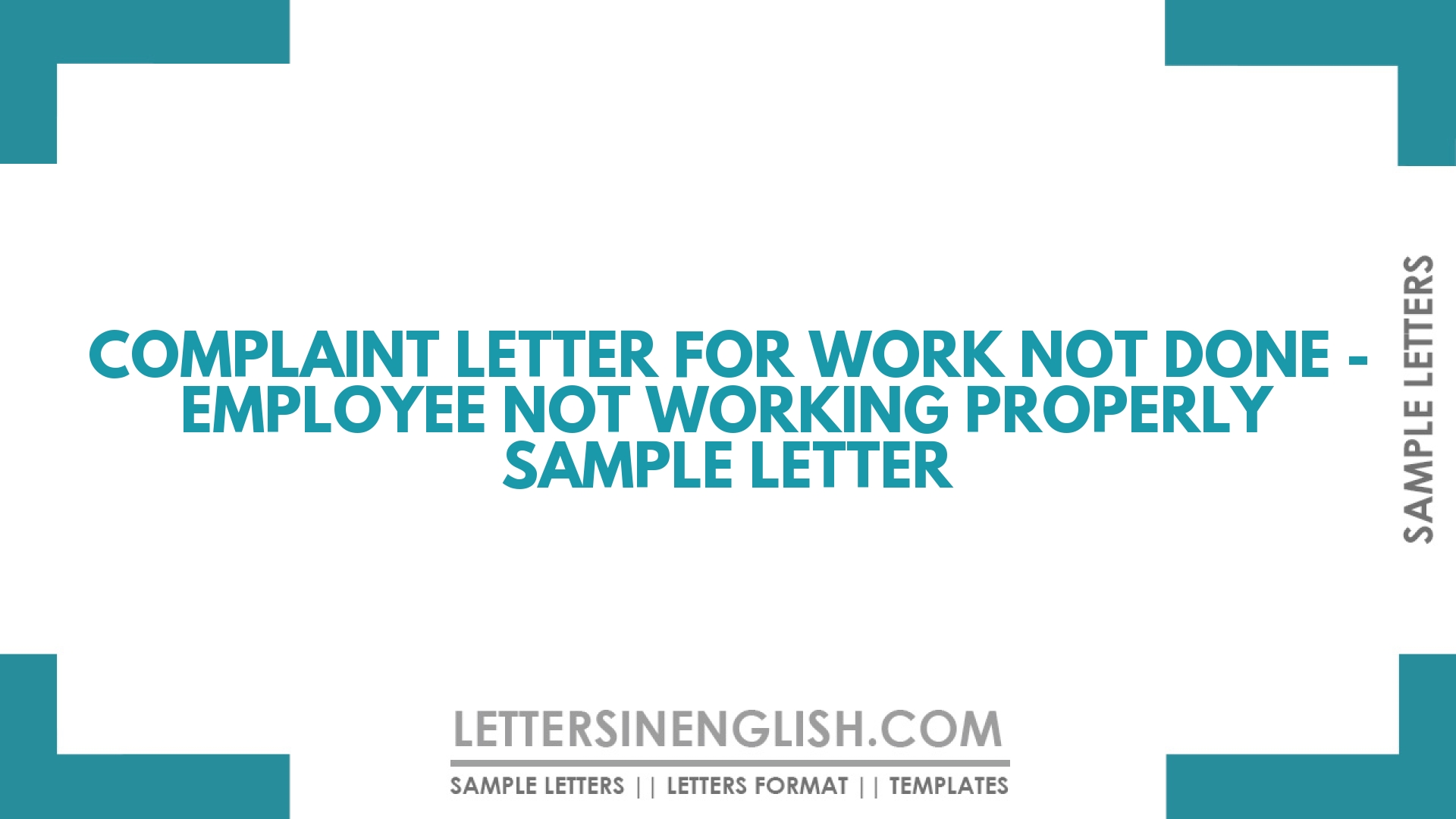 complaint-letter-for-work-not-done-employee-not-working-properly