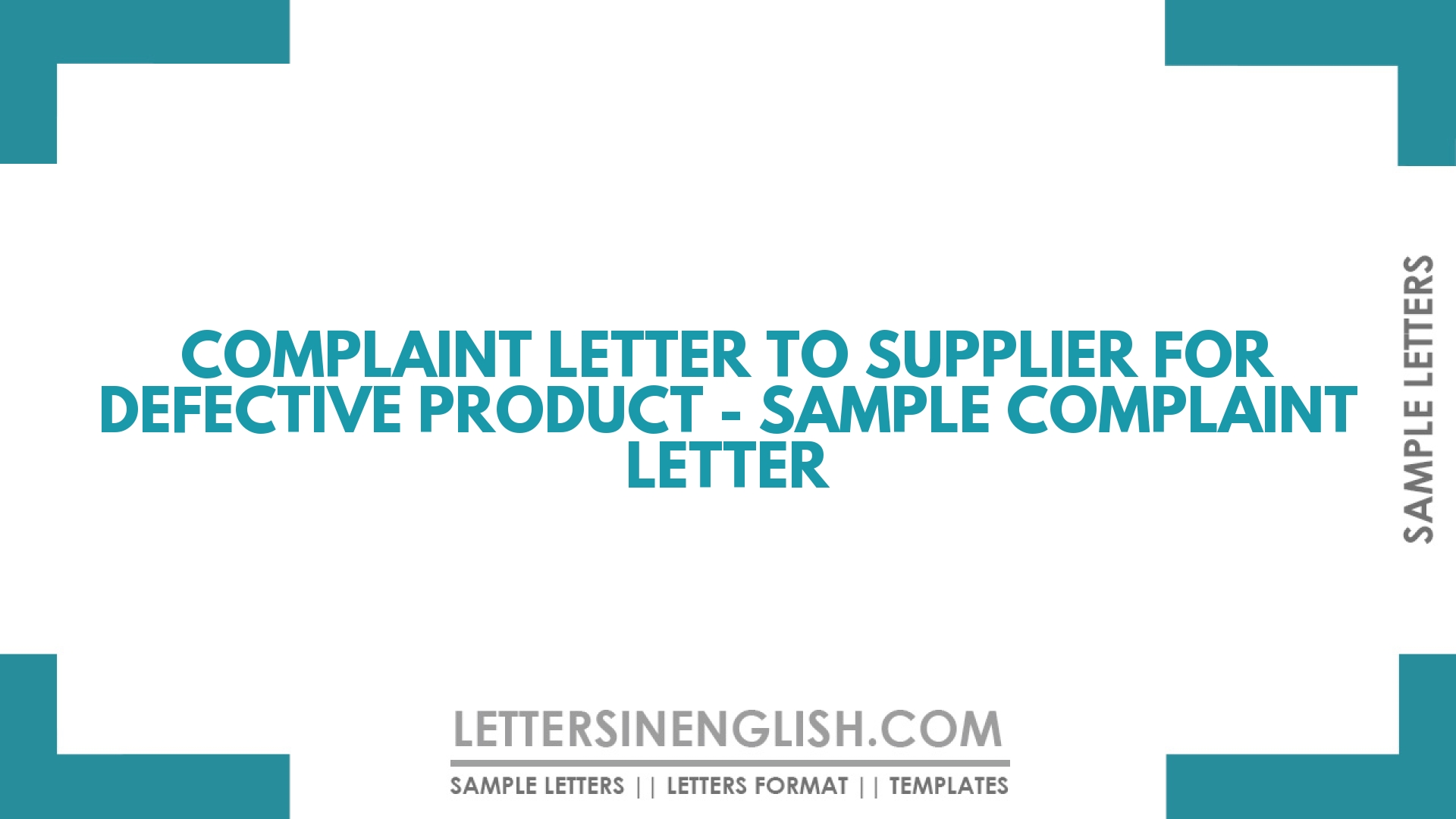 complaint-letter-to-supplier-for-defective-product-sample-complaint