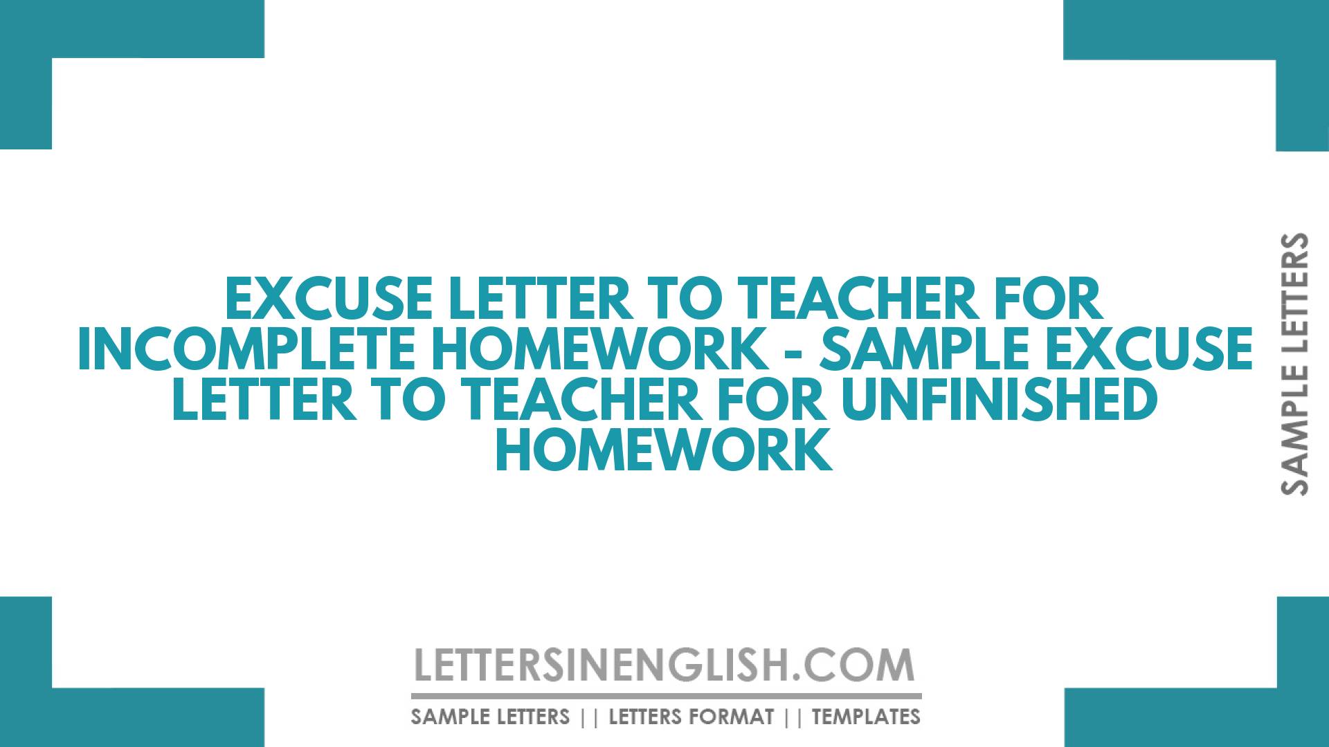 letter for incomplete homework