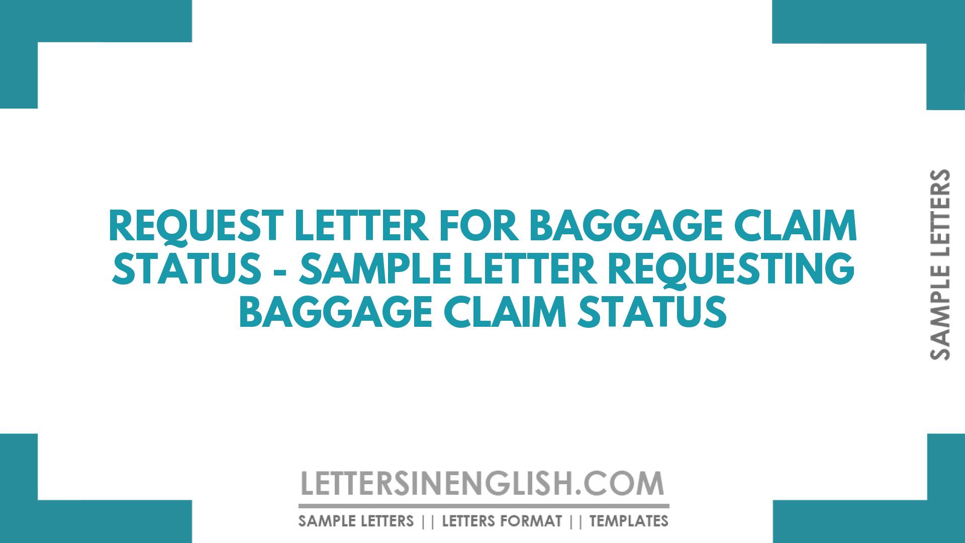 Request Letter For Baggage Claim Status Sample Letter Requesting Baggage Claim Status 9333