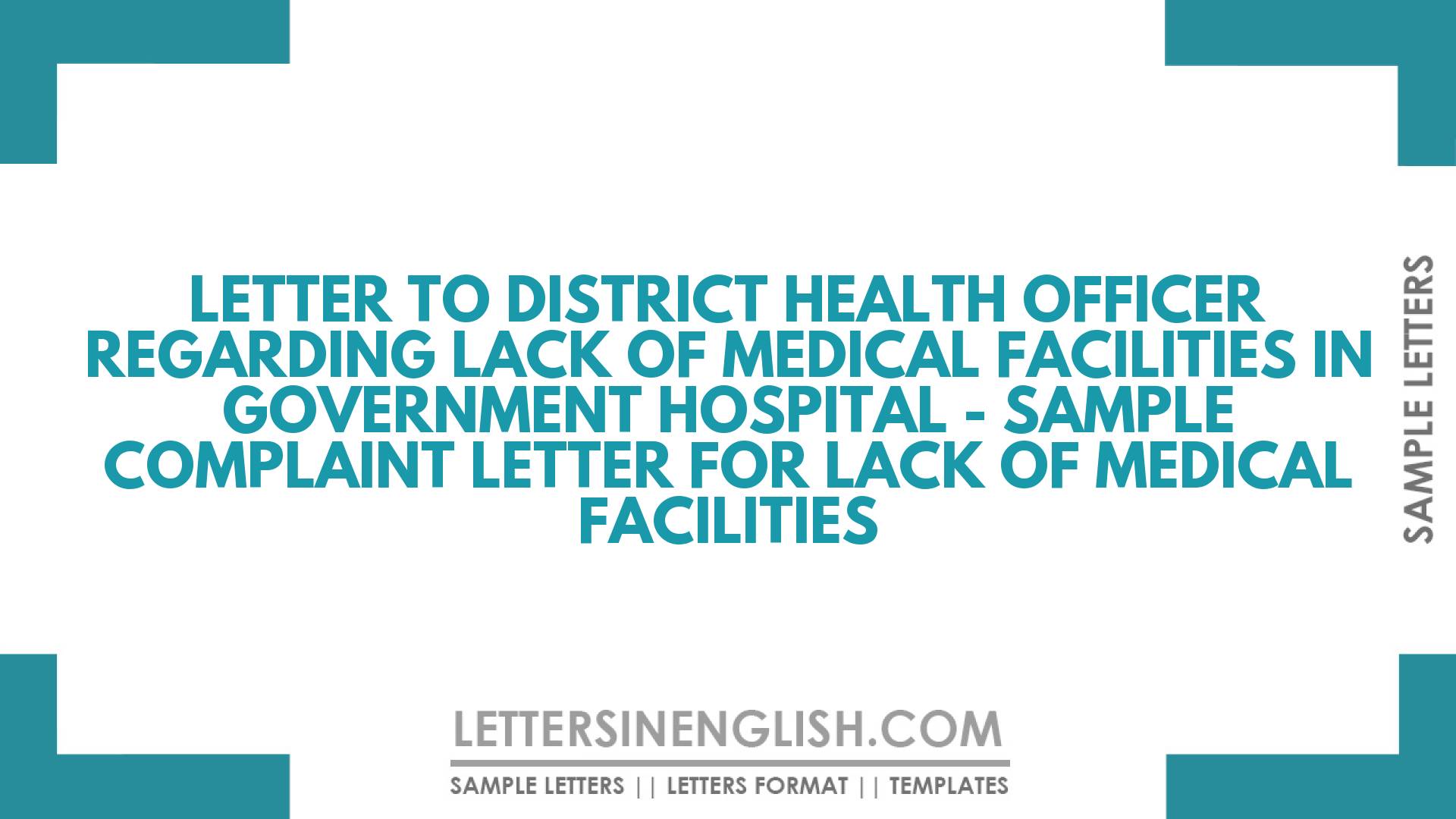 letter-to-district-health-officer-regarding-lack-of-medical-facilities