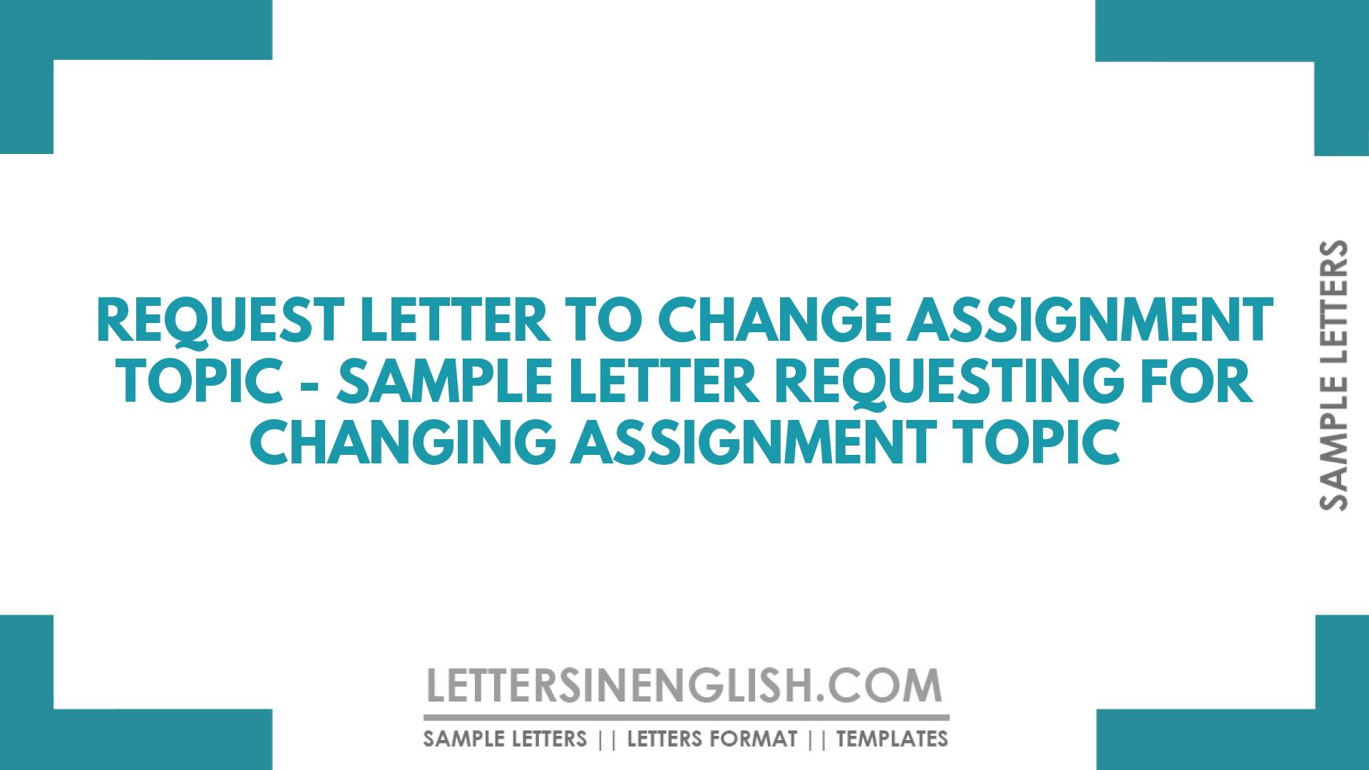 change letter assignment