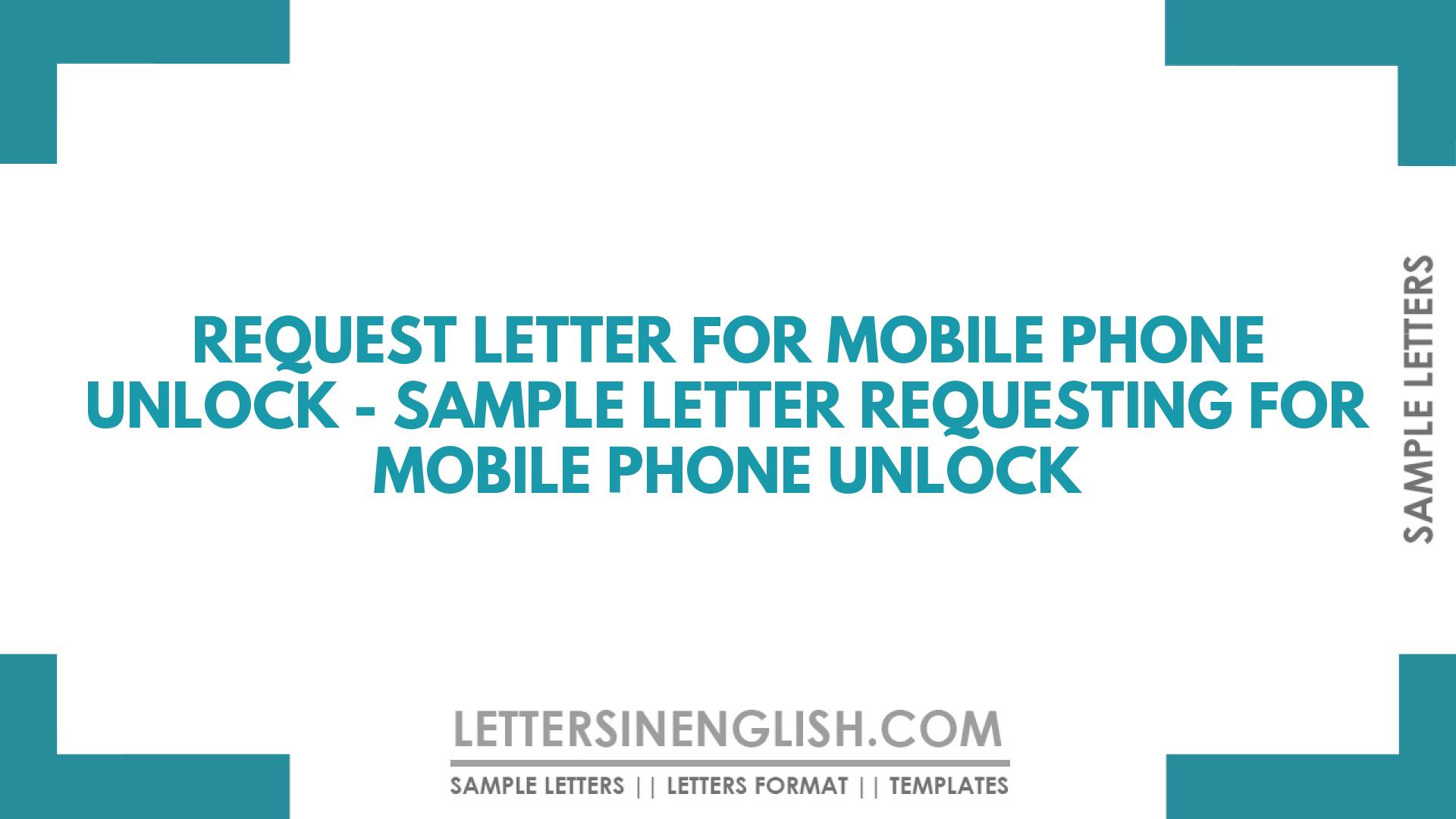 mobile phone request application letter sample