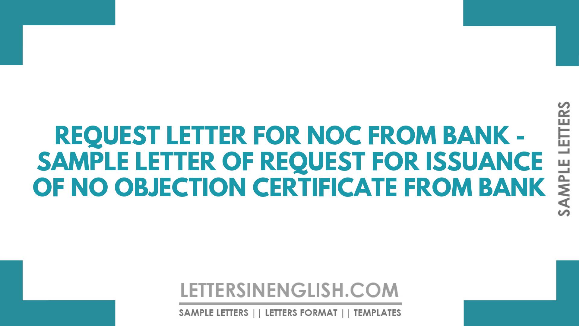 Request Letter For NOC - Letters In English