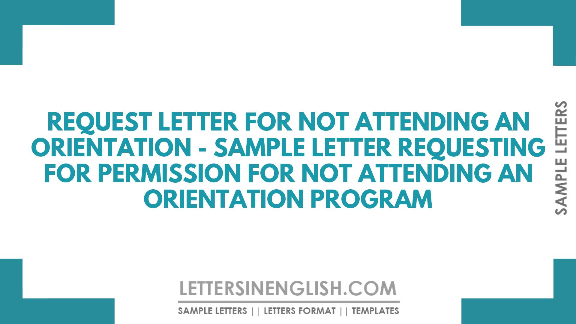 Letter To College For Not Attending Exam - Sample Application For Not ...