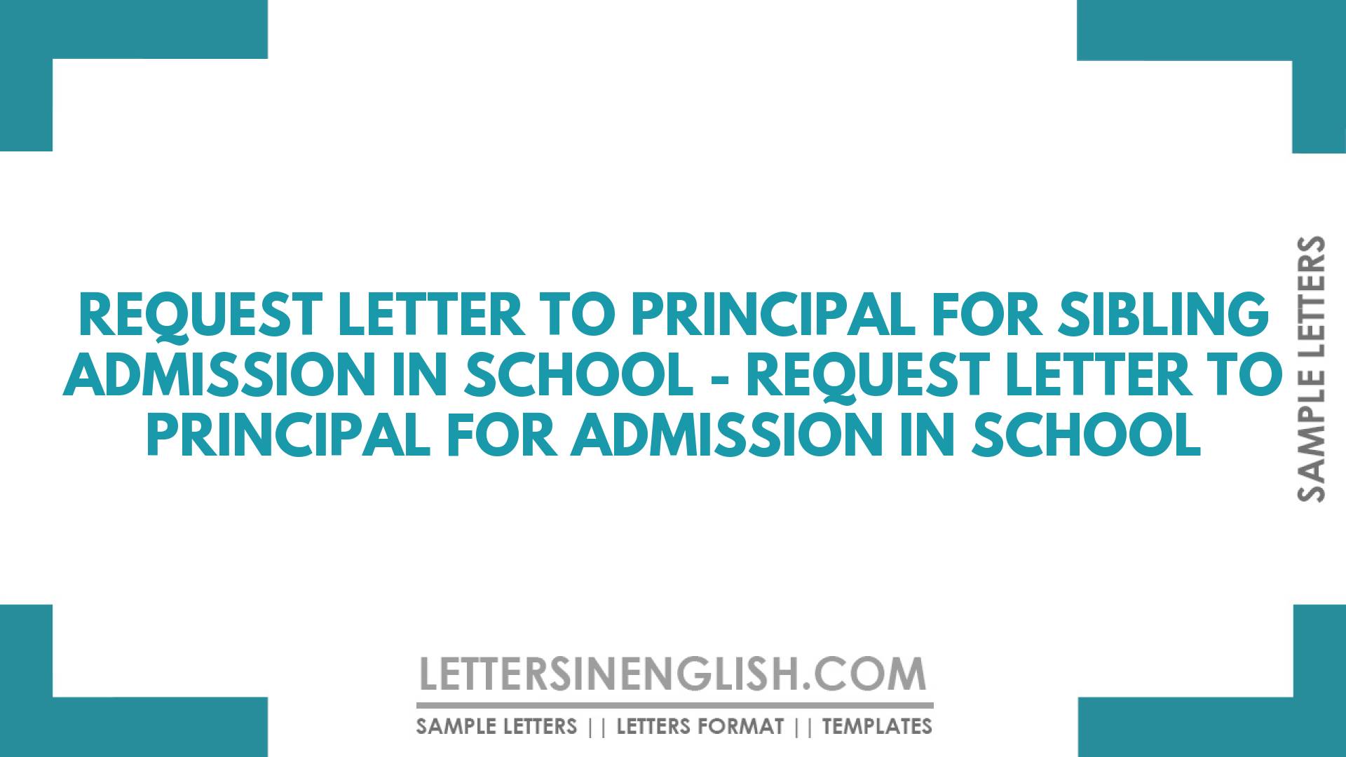 Letter To School Principal Requesting For Scholarship - Application To ...