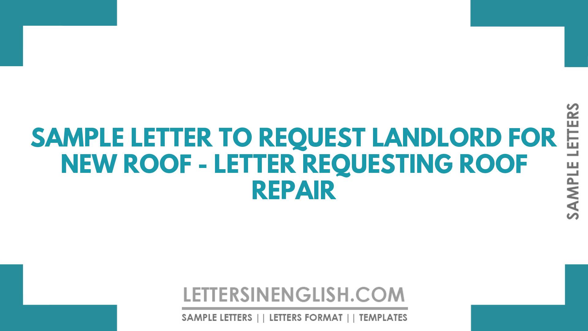 Apartment Roofing - Letters In English